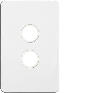 Hager WALL PLATE 2 GANG GRID & PLATE WH