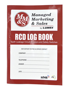 Omega LOG BOOK FOR RCD'S