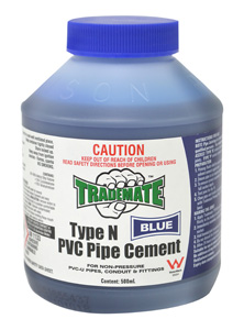 Trademate PIPE CEMENT PVC BLUE TYPE N 500ML