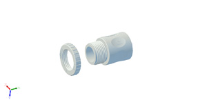 Plastic Bend Fabrications ADAPTOR PVC PLAIN TO SCREW C/W RING 25MM